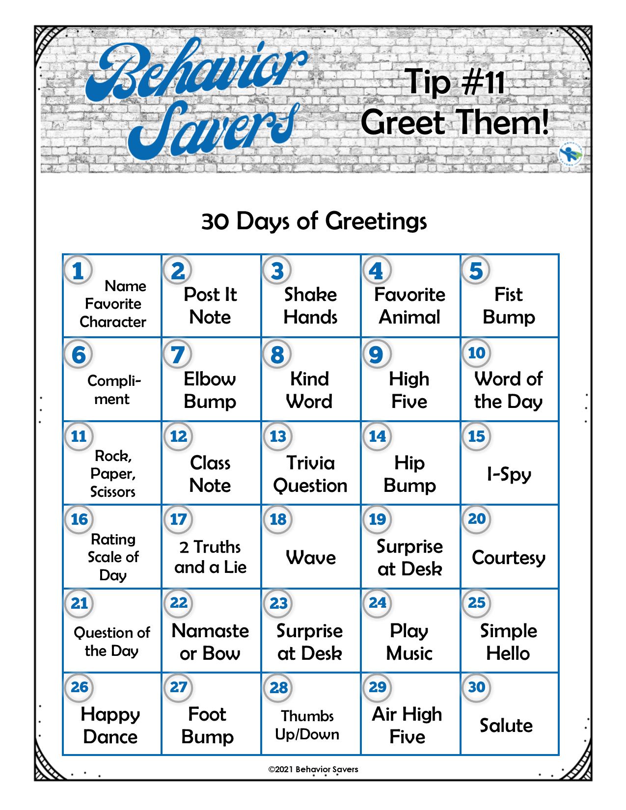 Behavior Savers #11 Free Download small