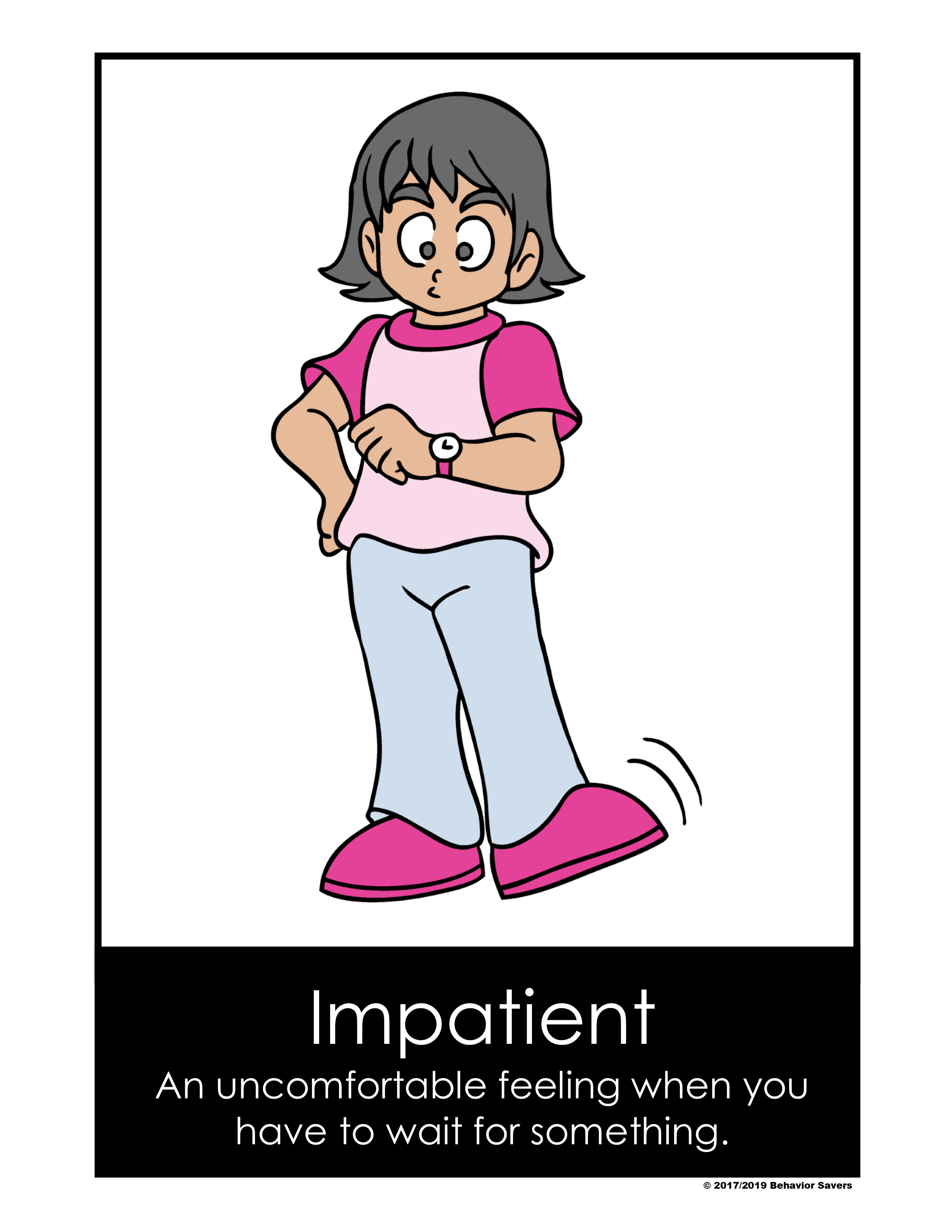 Impatient Vocab Card Clipart